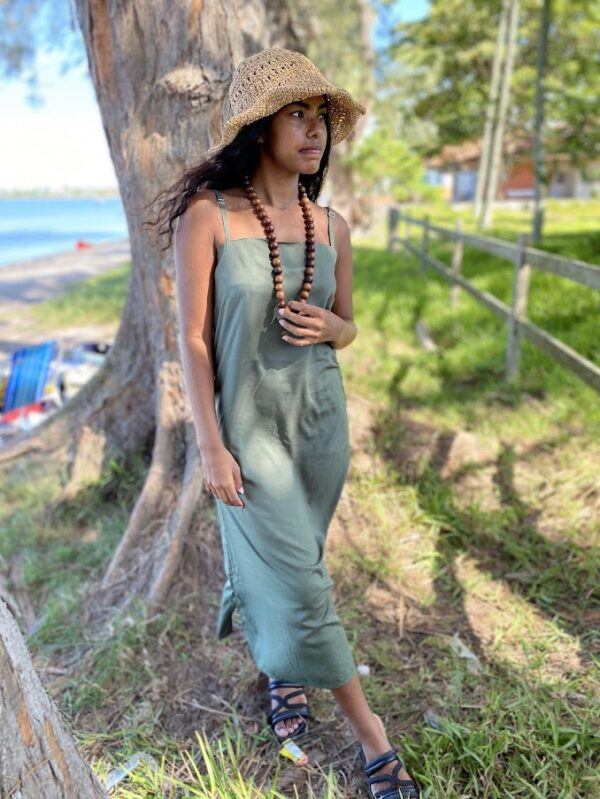 Vestido Luna Verde Militar - Image 3